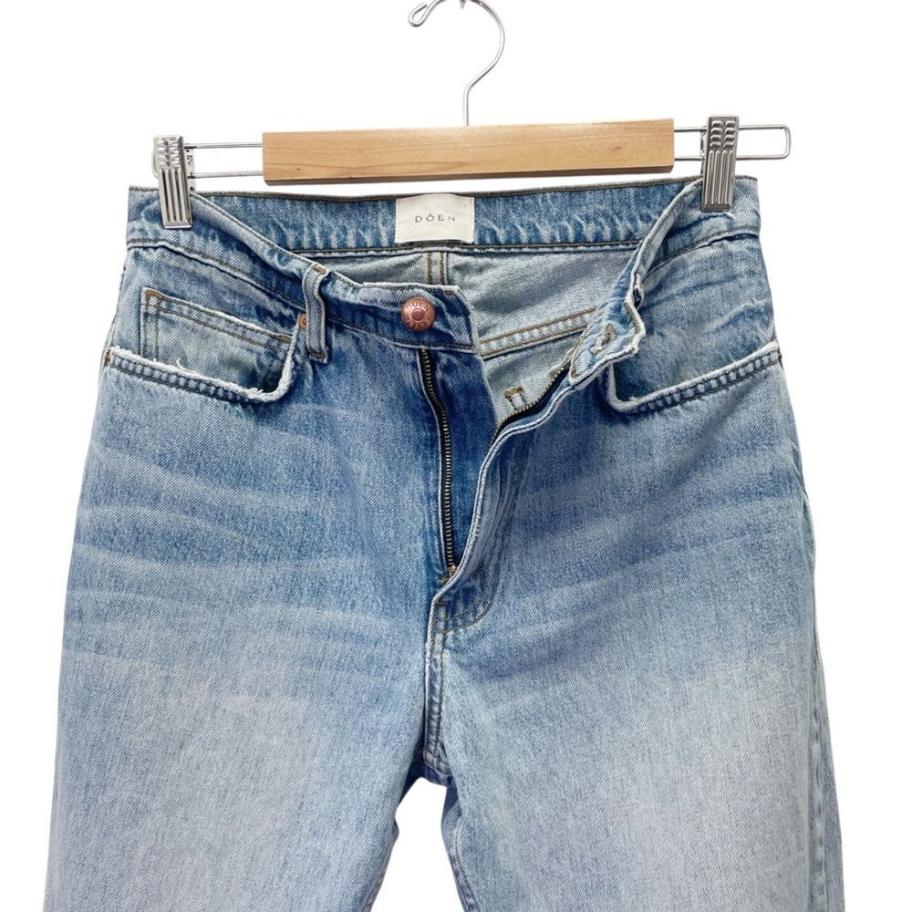 DÔEN Jeans Women’s Size 26 Mid Rise Straight Leg Medium Wash Made USA Denim Doen - Picture 6 of 12